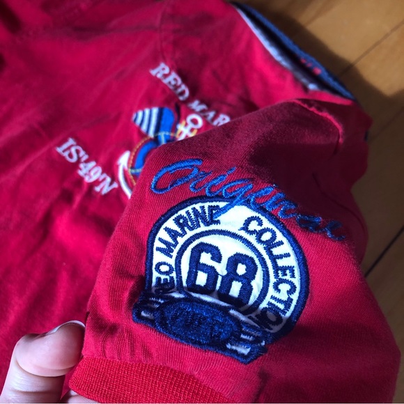 Red Marine t-shirt patch size S XS red, blue, white retro - Picture 7 of 12